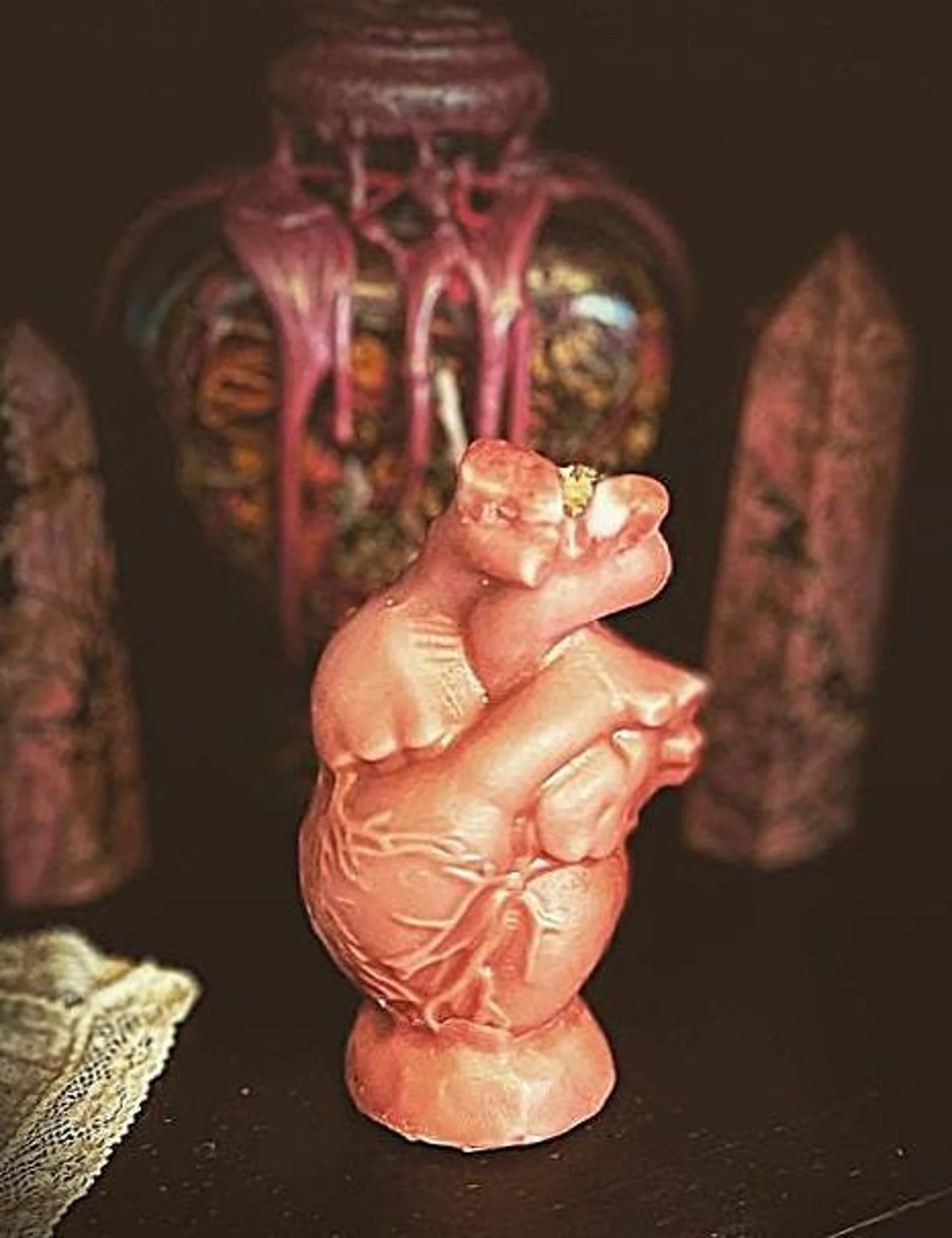 Anatomical Heart Sculpted Candle