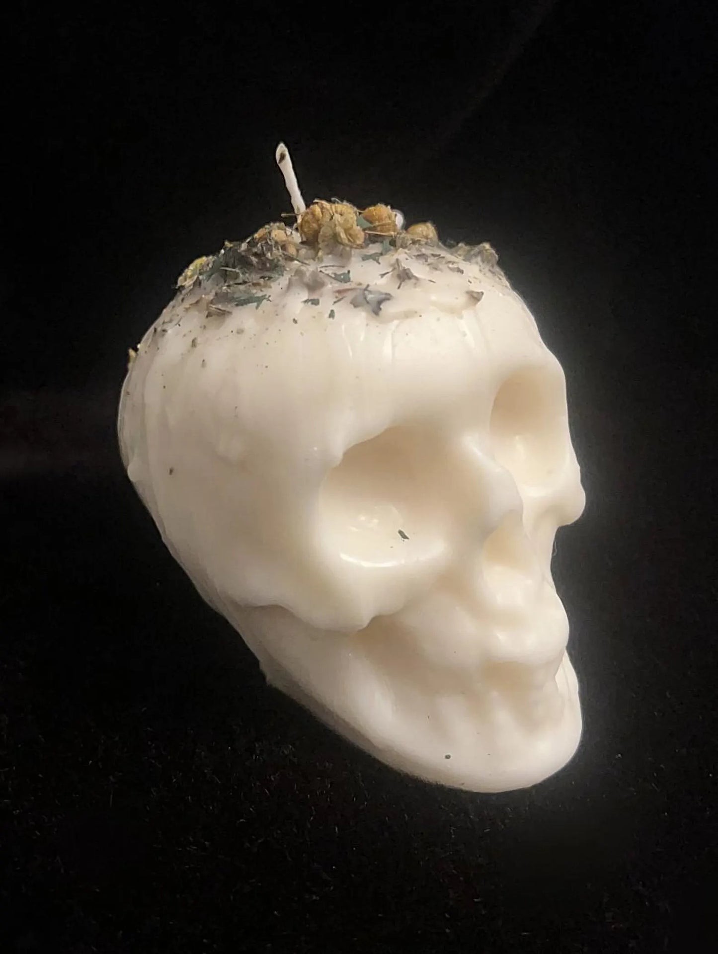 Ancestor Offering Skull Sculpted Candle
