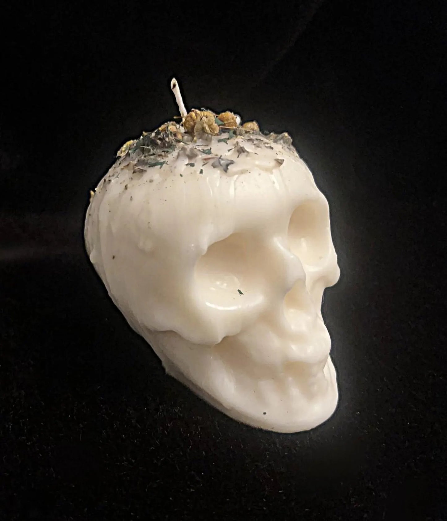 Ancestor Offering Skull Sculpted Candle
