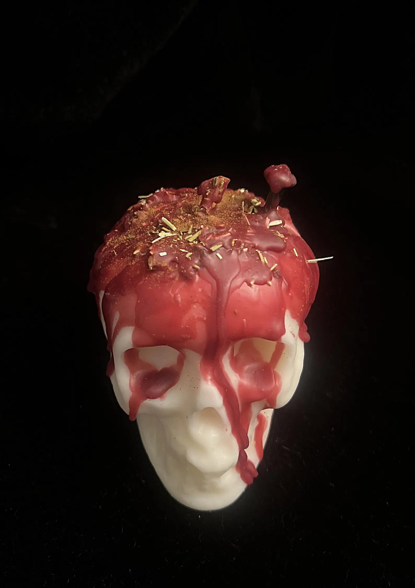 Sculpted Skull Candle for Calling In the One