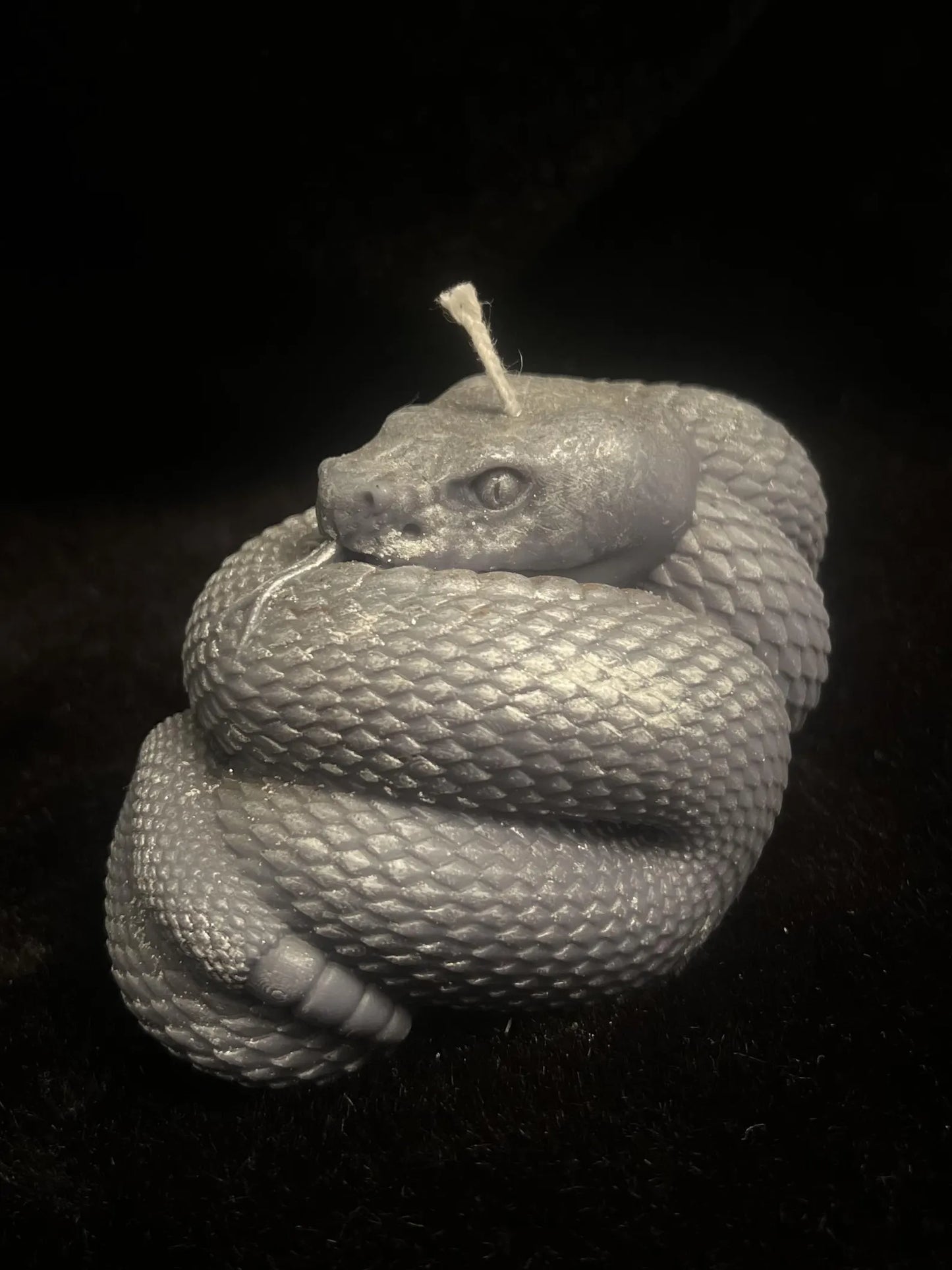 Coiled Snake Sculpted Candle
