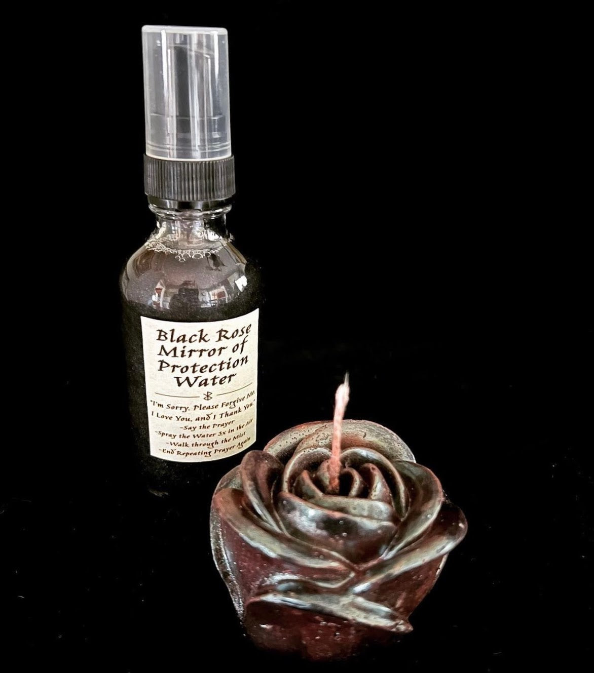 Black Rose Mirror of Protection Water Spray
