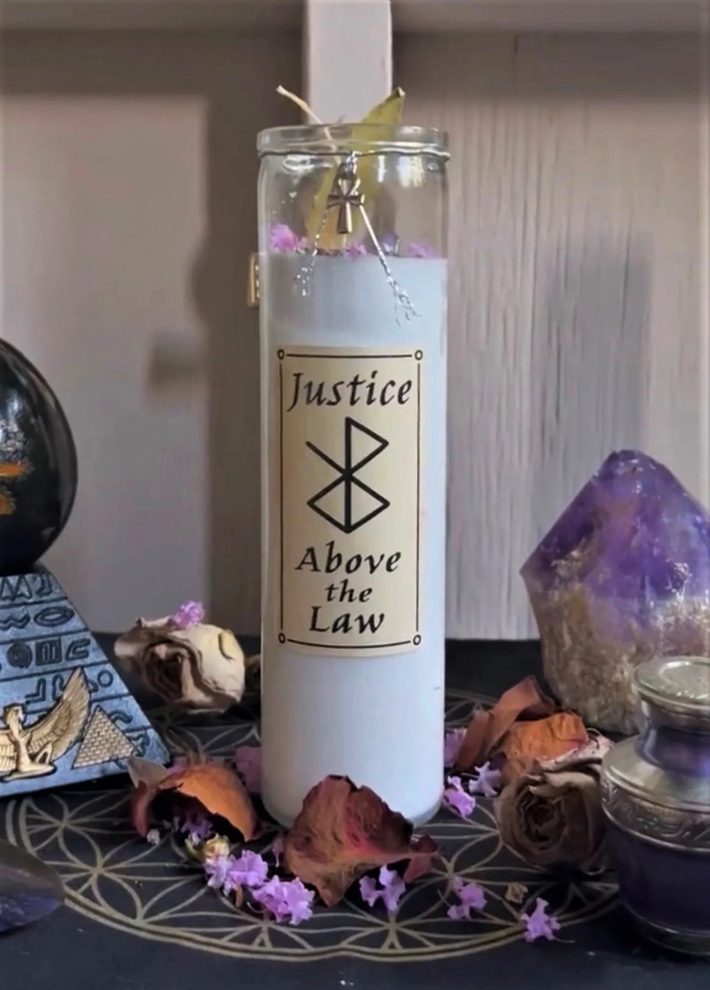 Justice Above the Law Candle