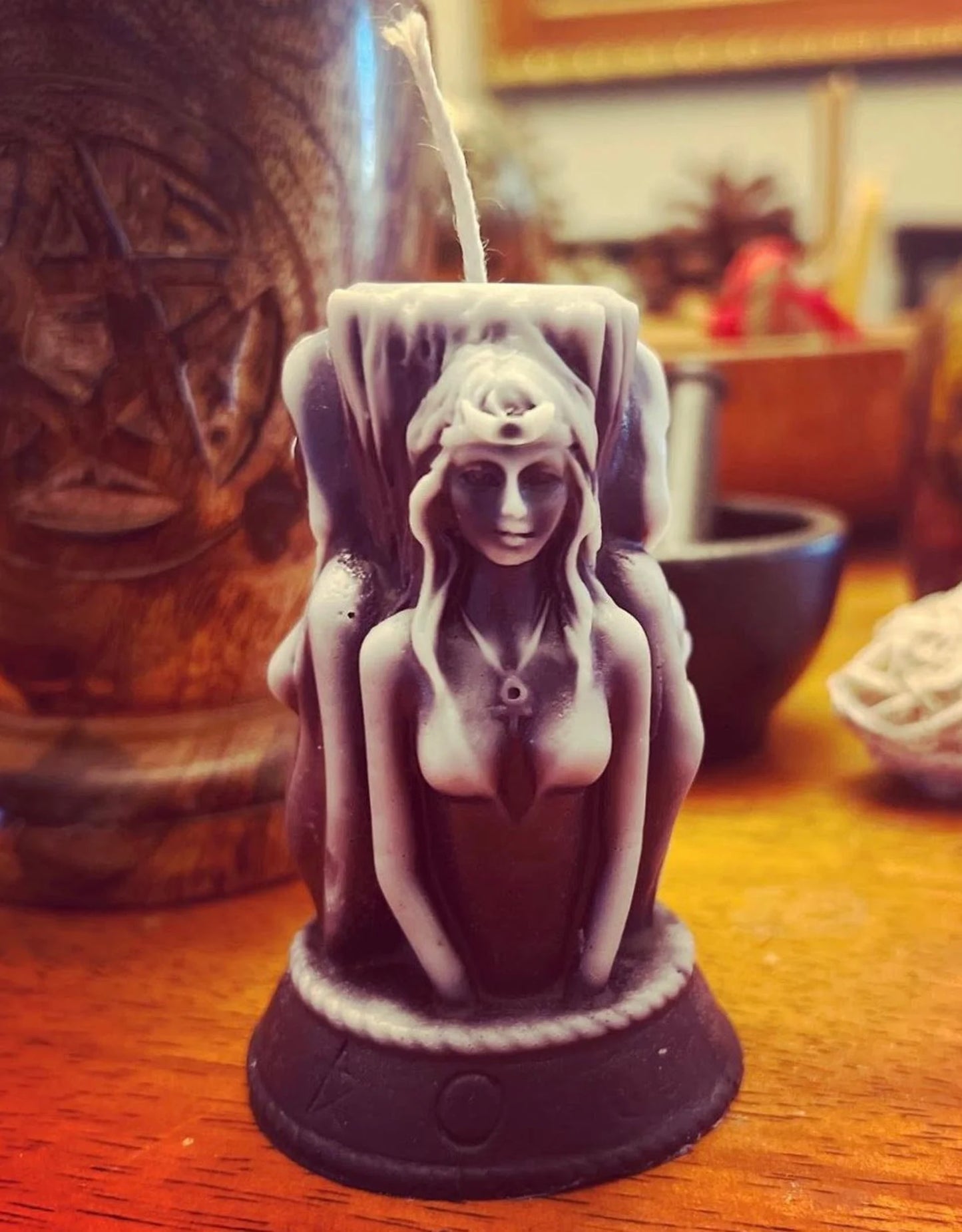 Maiden Mother Crone Sculpted Candle
