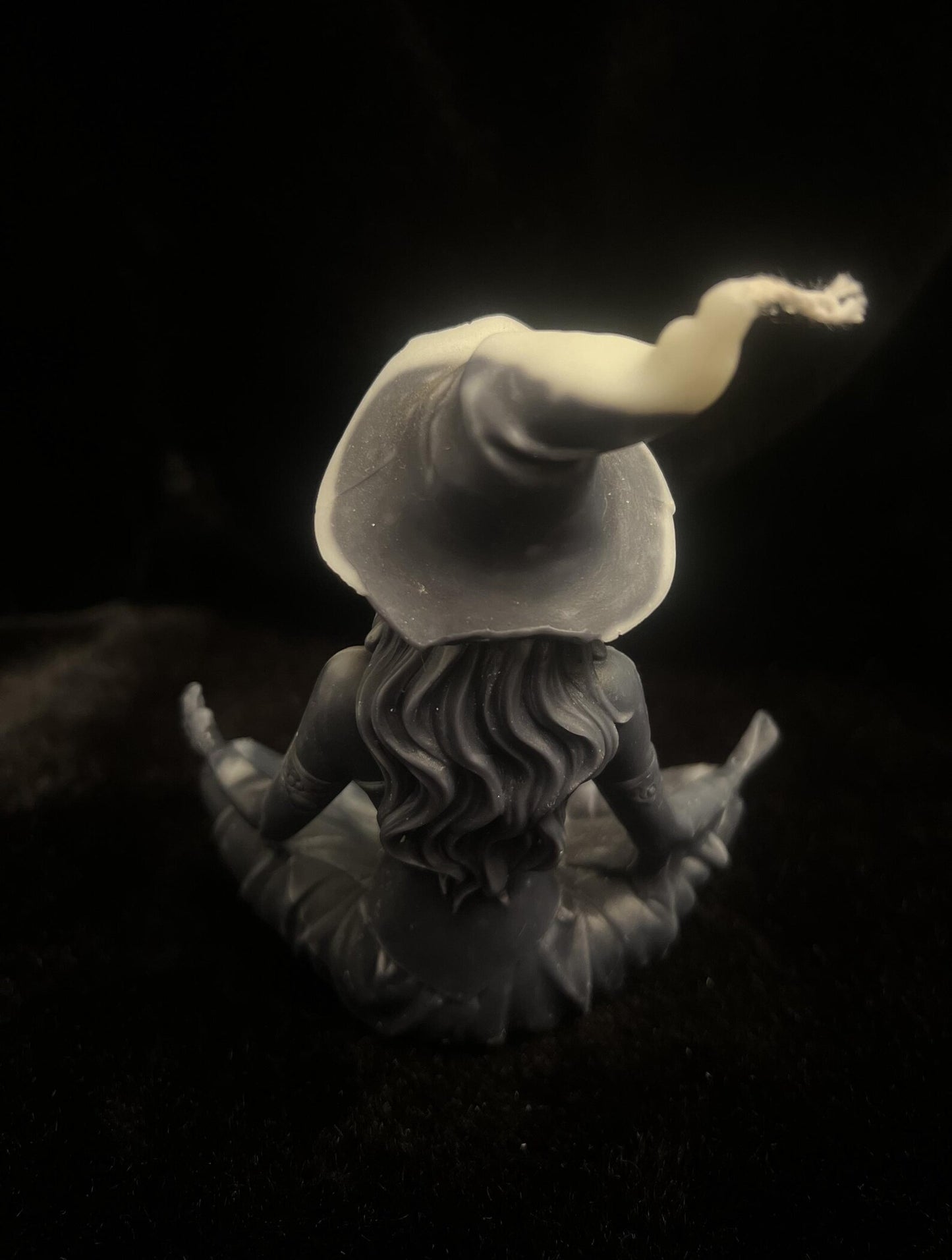 Meditating Witch Sculpted Candle
