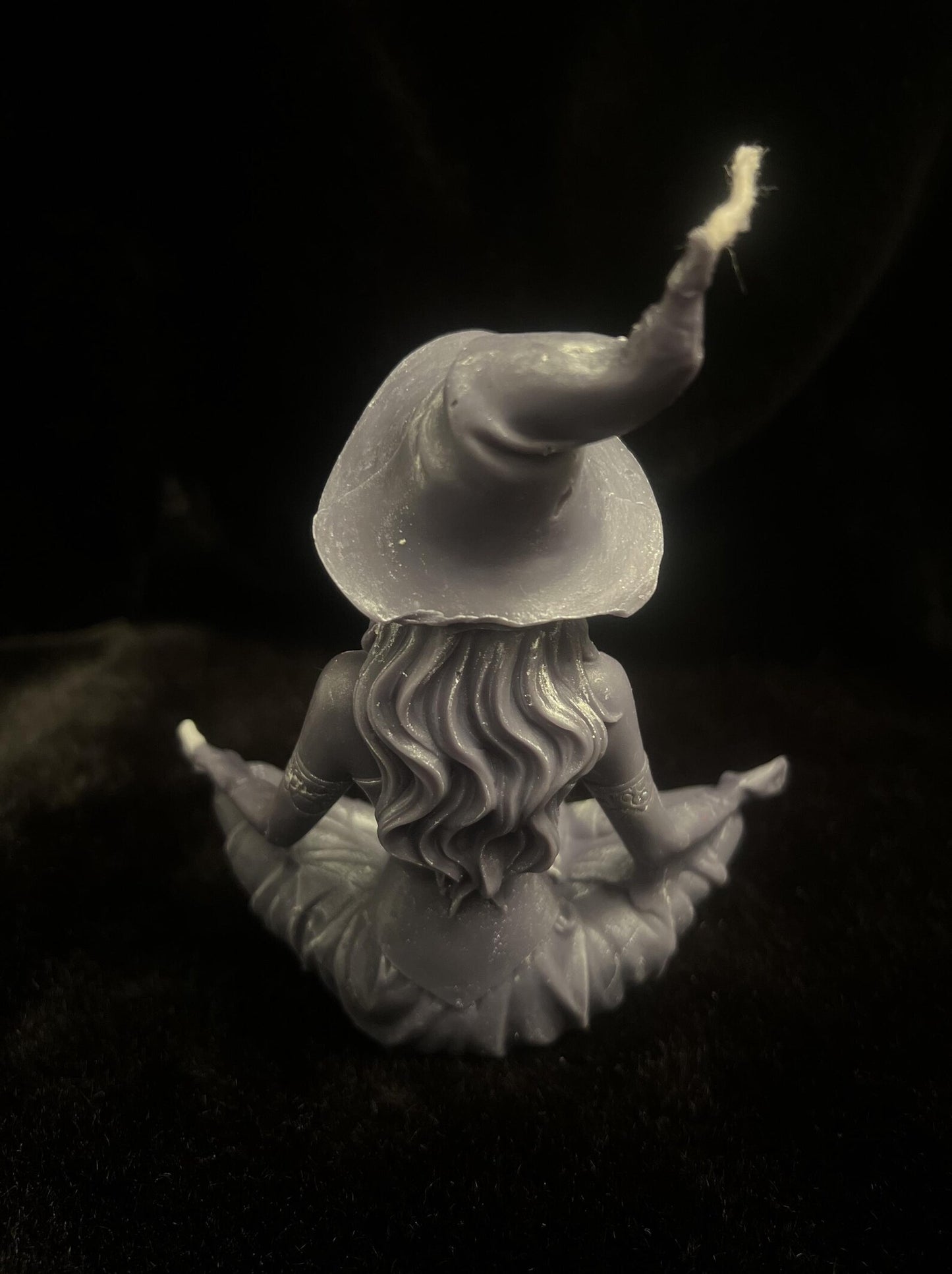Meditating Witch Sculpted Candle