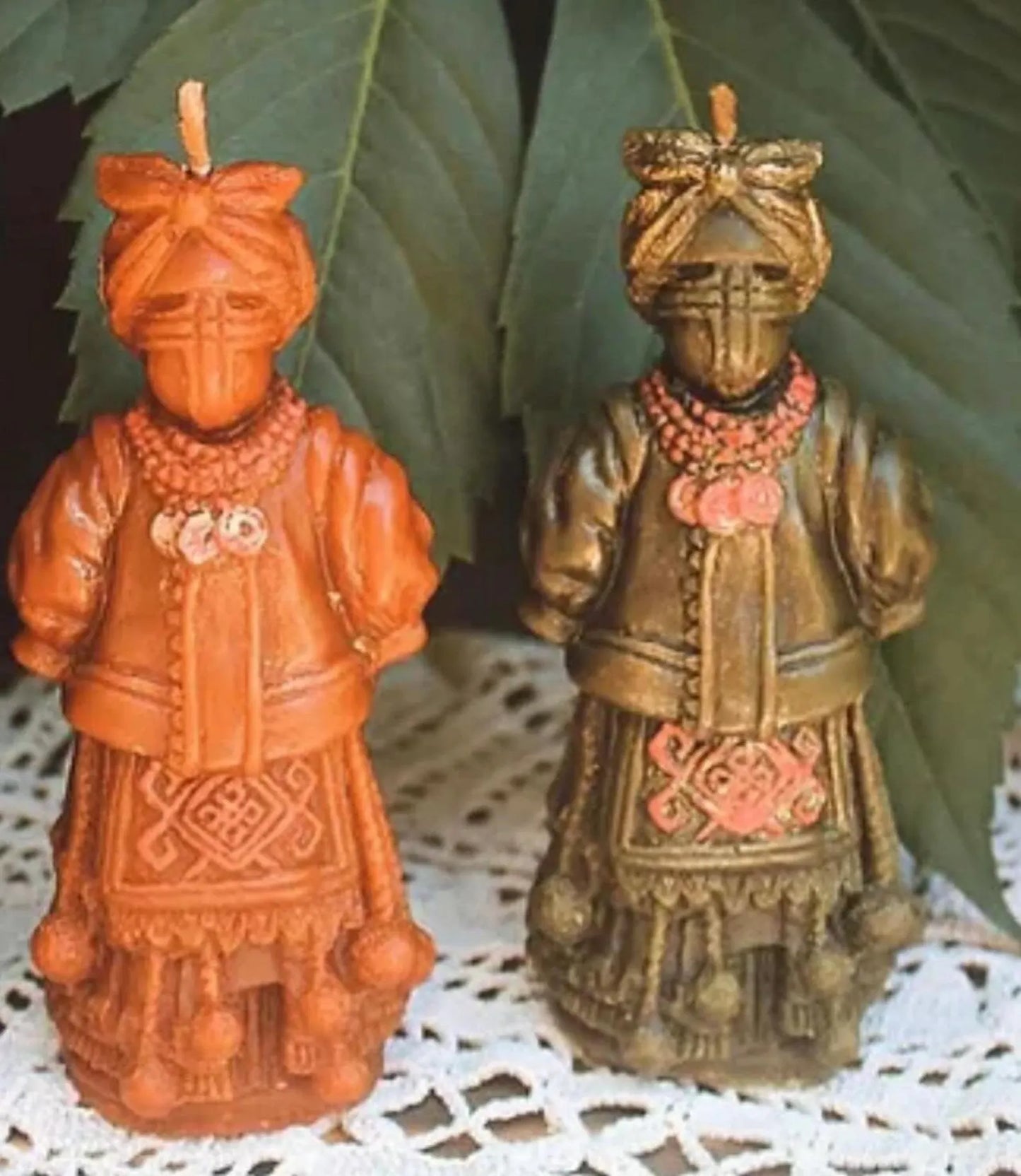 Slavic Baba Kitchen Witch Sculpted Candle