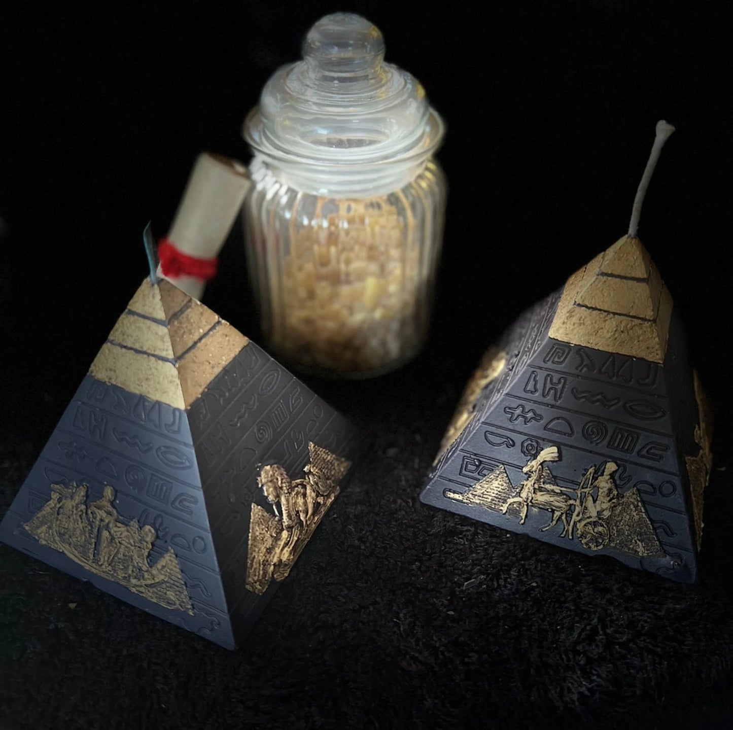Egyptian Pyramid Sculpted Candle