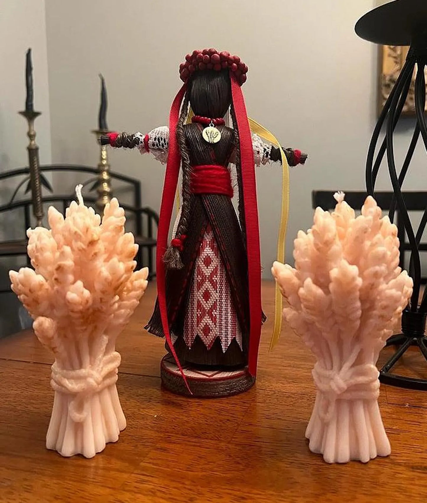 Slavic Wheat Bale Sculpted Candle