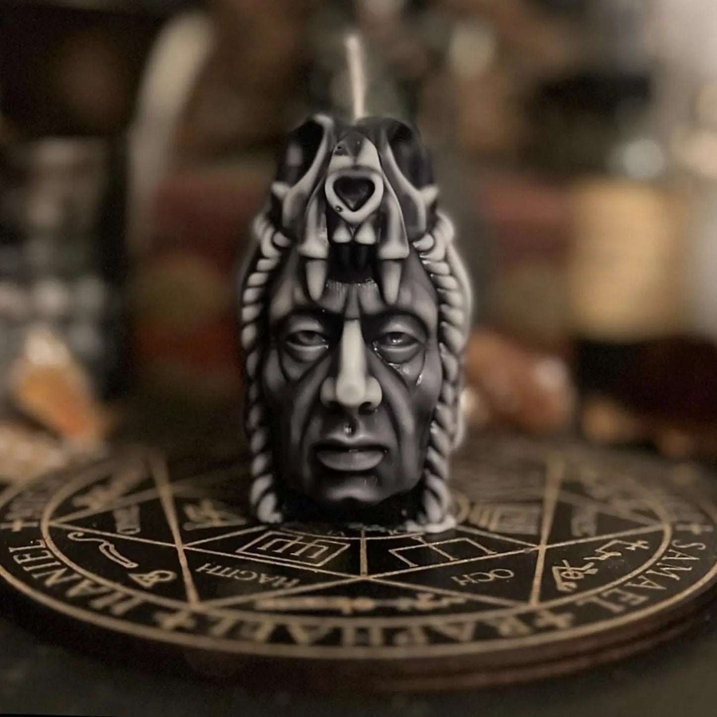 Tribal Shaman Sculpted Candle