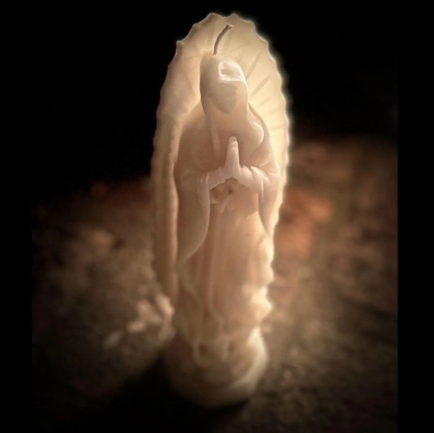 Virgin Mary Sculpted Candle