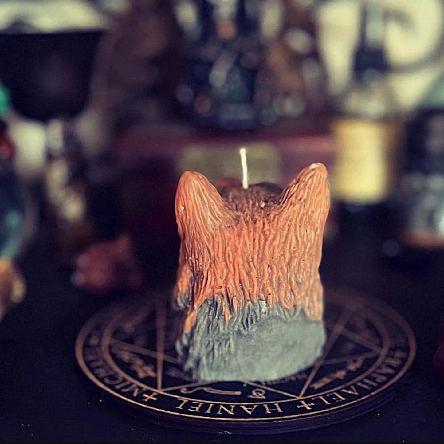 Wolf Skull Sculpted Candle